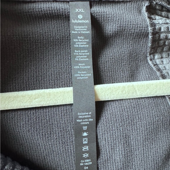 Lululemon Cold Terrain 3/4 Zip XXL Graphite Grey NWT - Picture 3 of 7